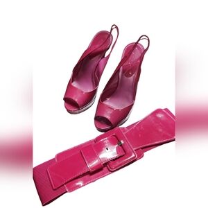 Y2K Aldo heels and NY&C matching belt